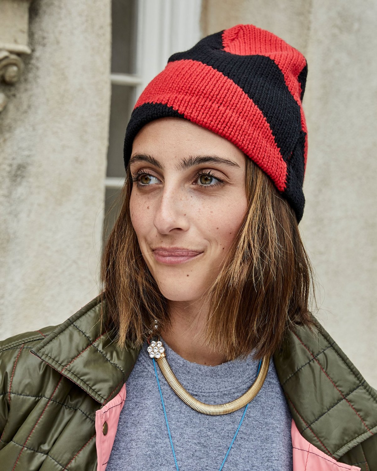 CLARE Beanie Black Ciao/Black/Poppy Stripe Garmentory