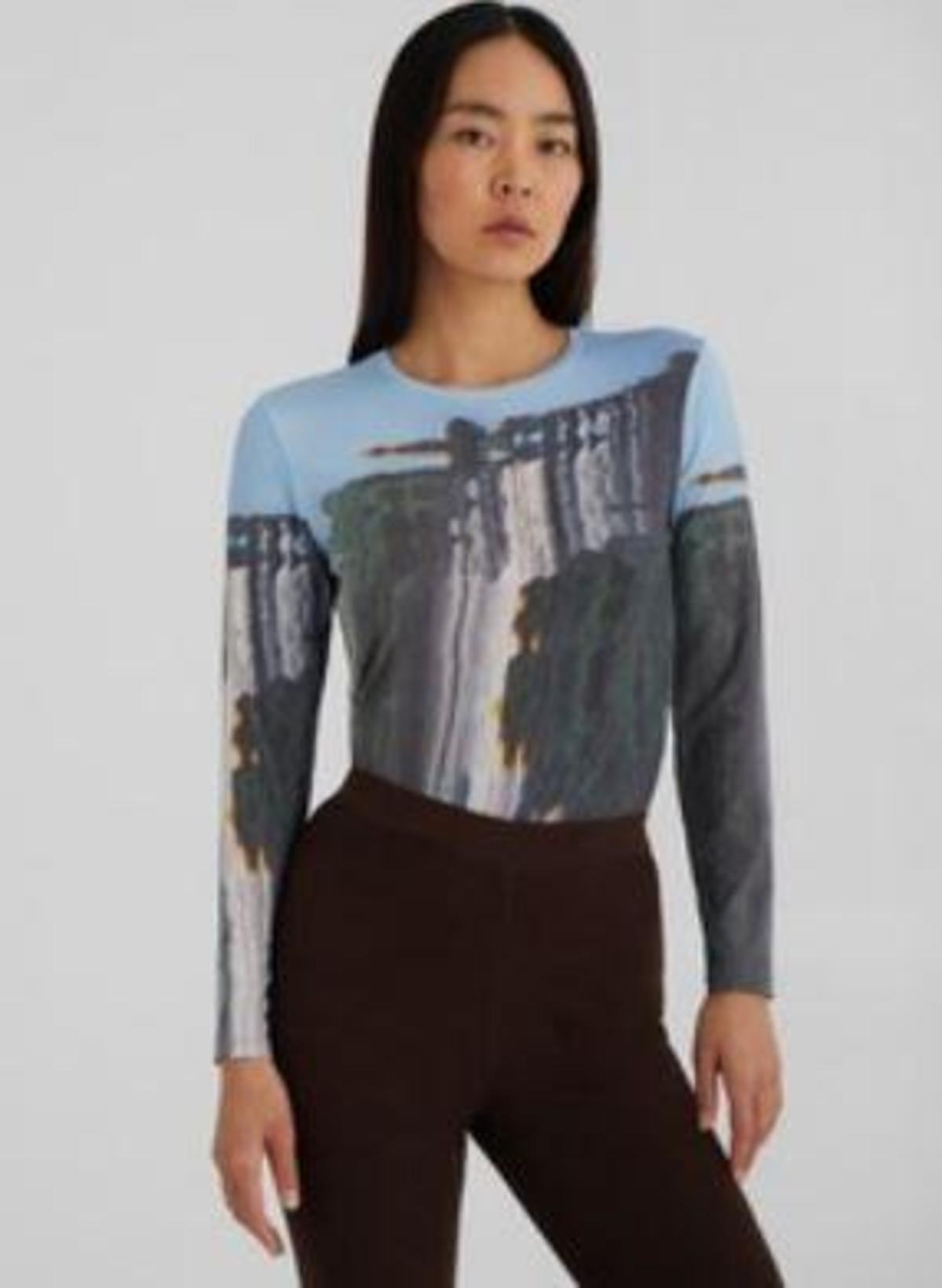 Paloma Wool Victoria Top - Blue/Forest Green | Garmentory