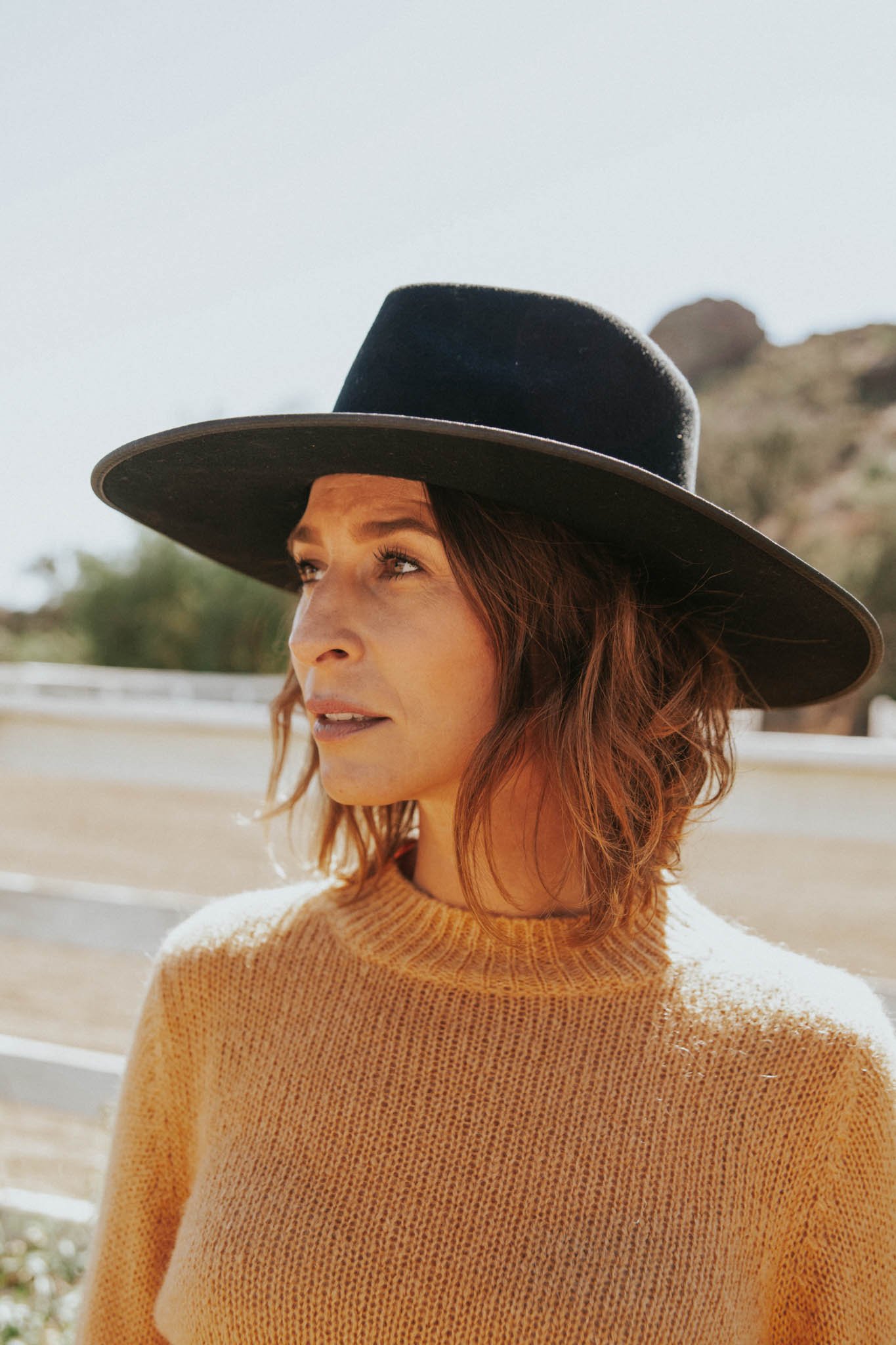 Lack of Color Small Rancher Women’s Fedora Black, Tan & Beige Teak Rancher Hat by Lack of Color | Banana Republic main image 2