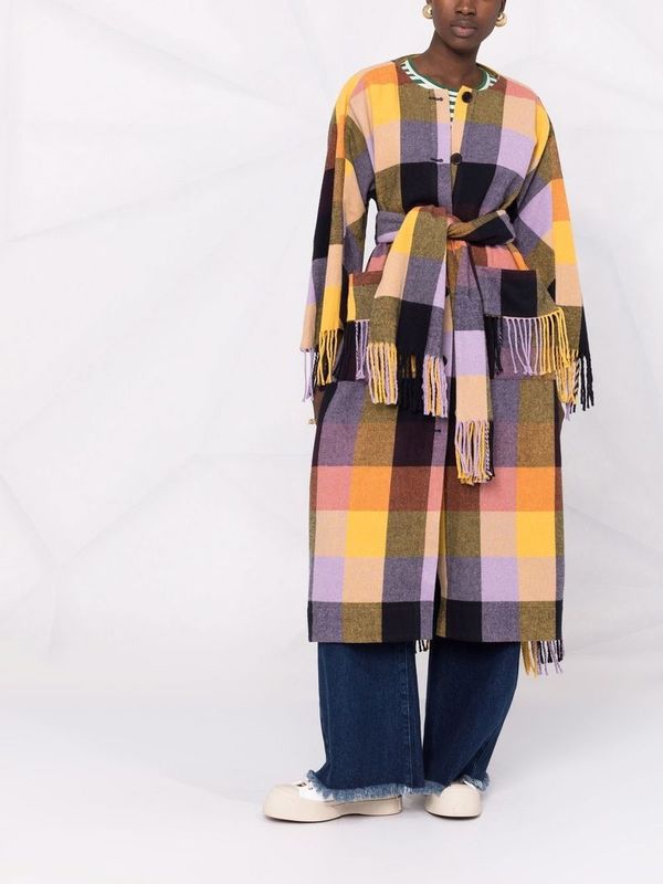 Cassata Dresscoat in Yellow Lavender & Orange by Henrik Vibskov