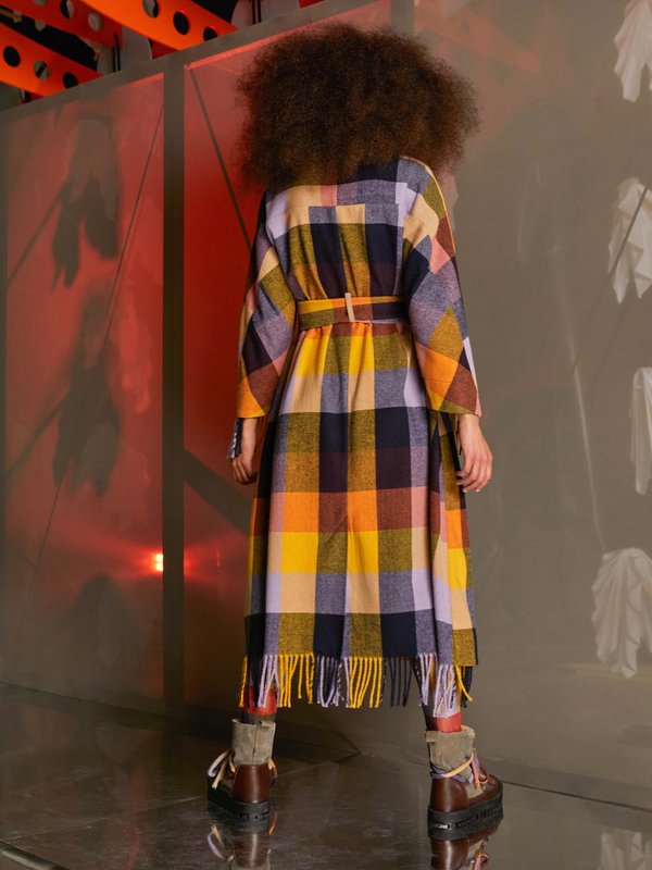 Cassata Dresscoat in Yellow Lavender & Orange by Henrik Vibskov