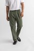 General Admission Herringbone Pleated Pants - Green - Thumbnail 1