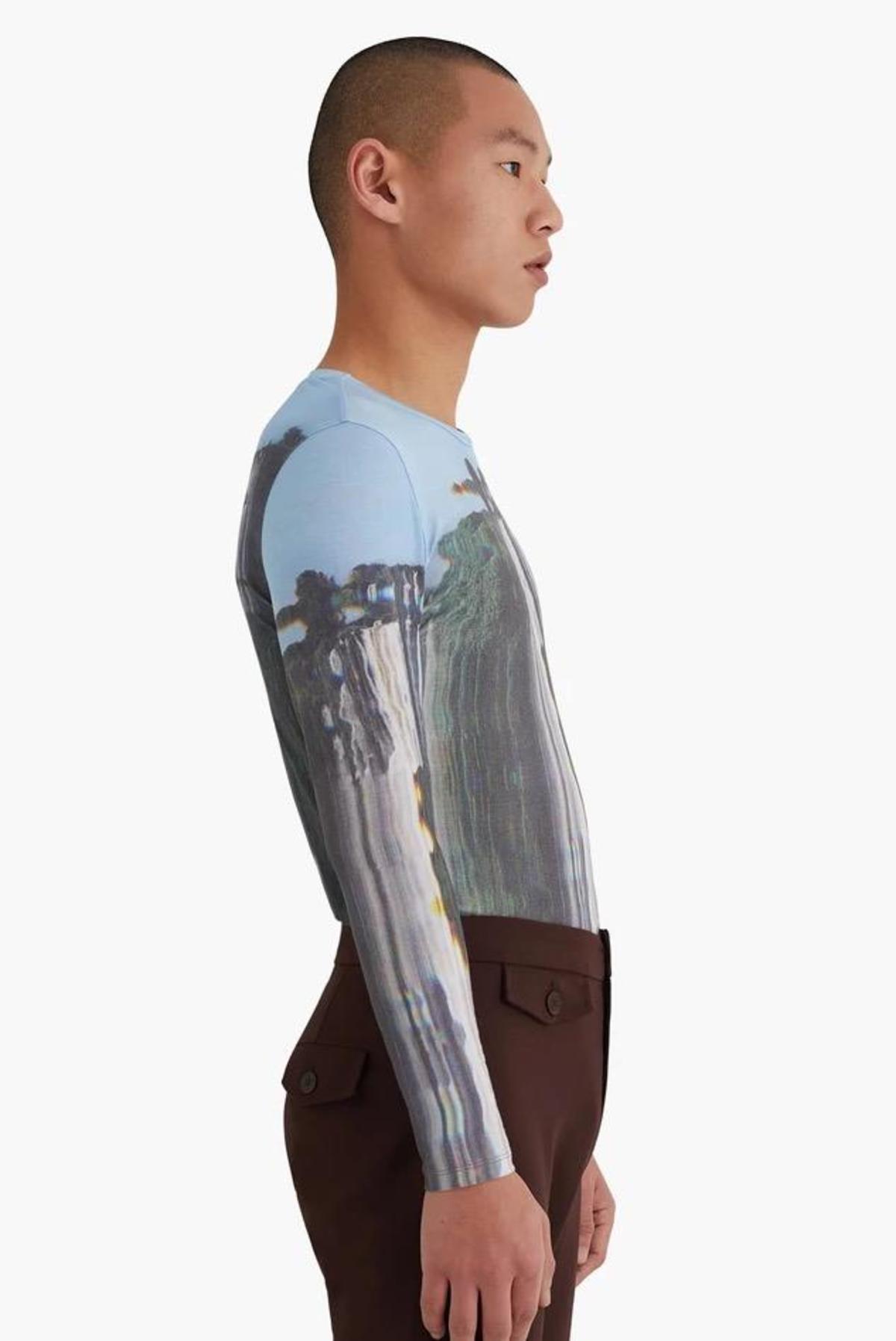Paloma Wool Victoria Long Sleeved T-Shirt - Waterfall Print 