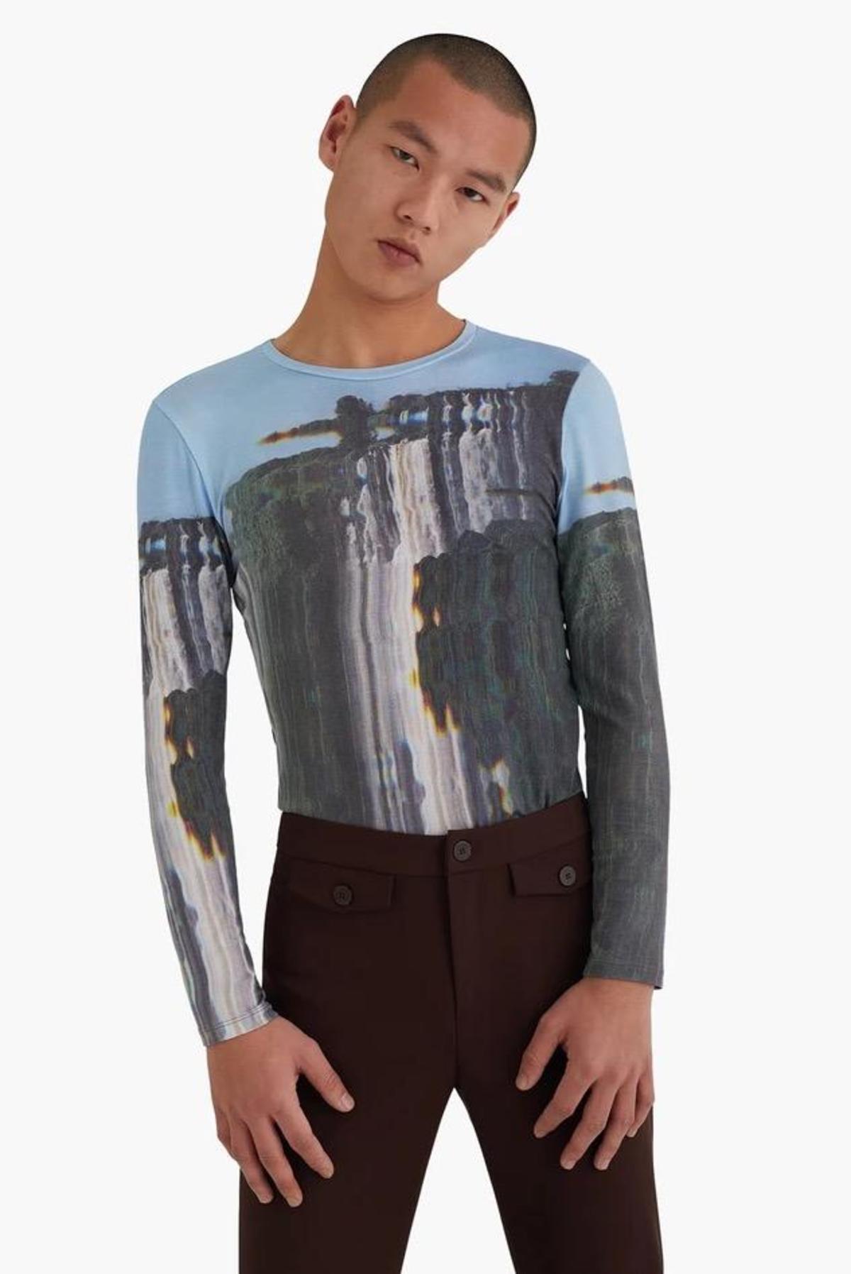 Paloma Wool Victoria Long Sleeved T-Shirt - Waterfall Print