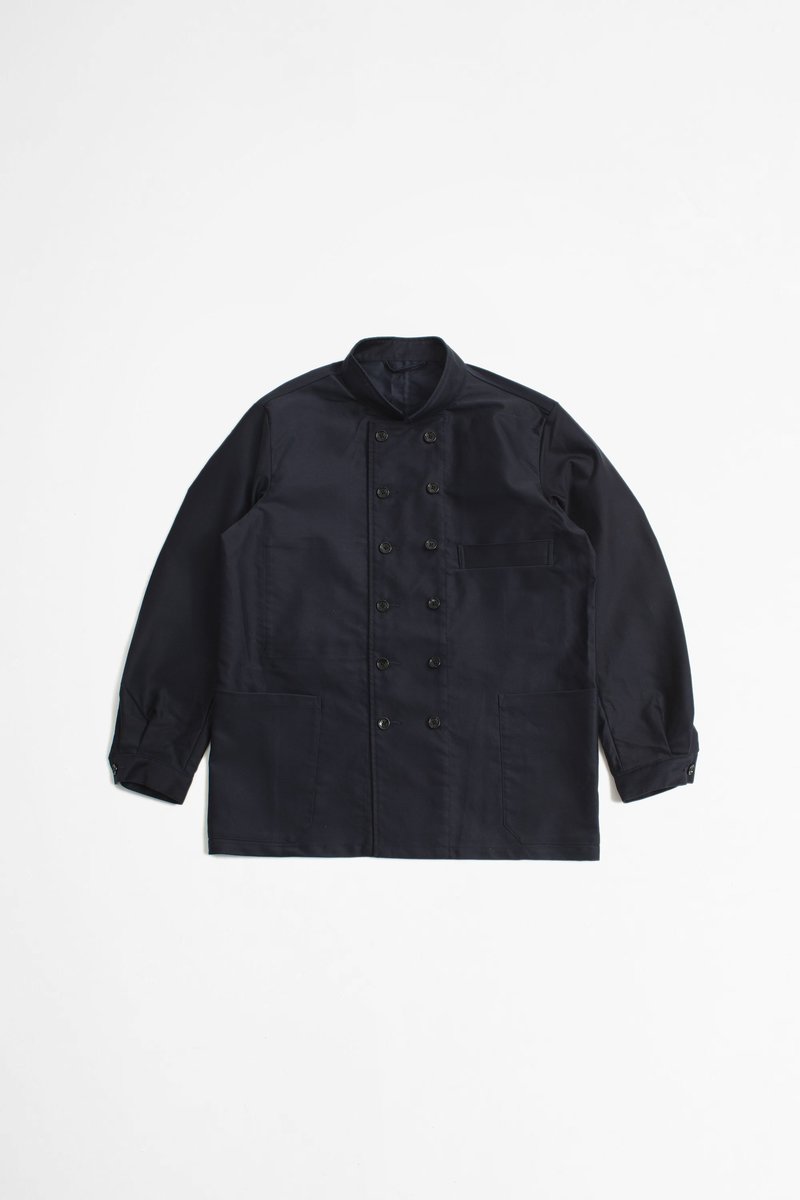 A Vontade Moleskin Double Breasted Jacket - Dark Navy | Garmentory