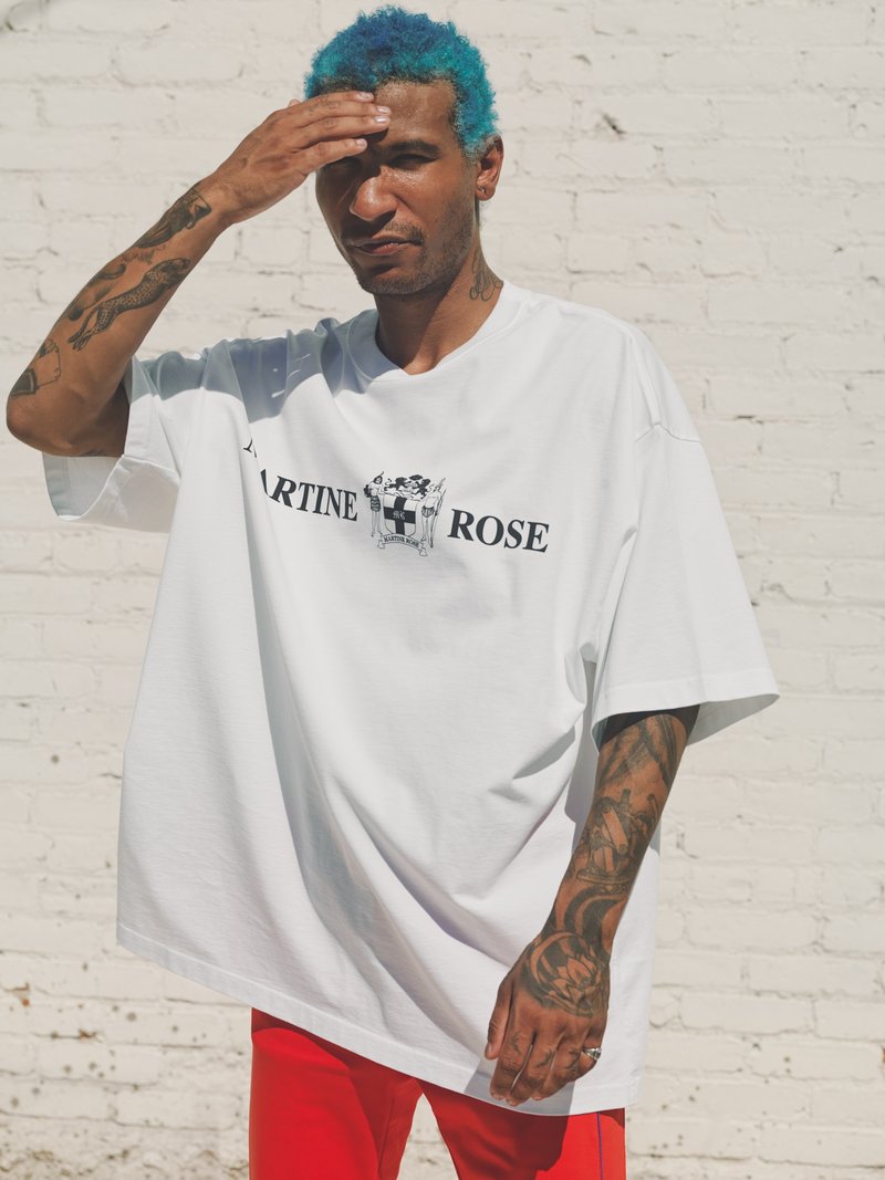 Martine Rose Oversized Quiet Riot Print T-shirt - White