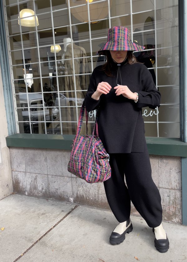 GANNI seasonal tech hat Ganni Seasonal Recycled Tech Hat - Black | Garmentory main image 3