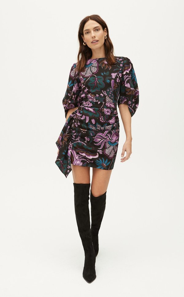 pia ruched mini dress Rhode Women's Pia Velvet Minidress - Emerald - Size 2