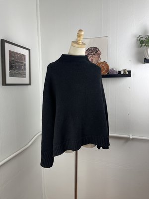 Demylee x J. Crew Chunky Black Sweater 