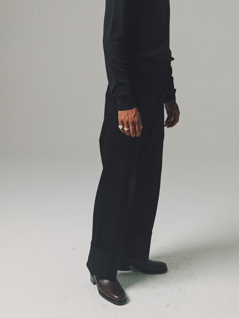LEMAIRE　DENIM SAILOR PANTS Lemaire Denim Sailor Pants - Black | Garmentory