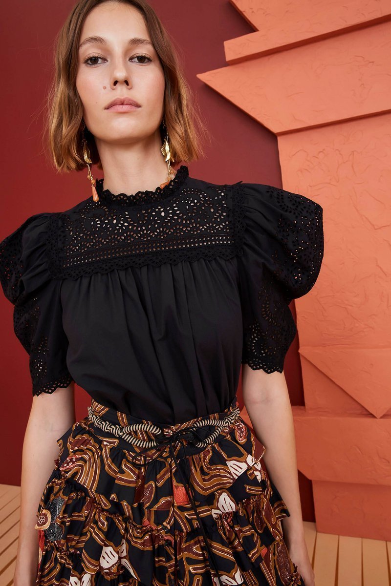 Ulla Johnson Yvonne Blouse - Noir | Garmentory