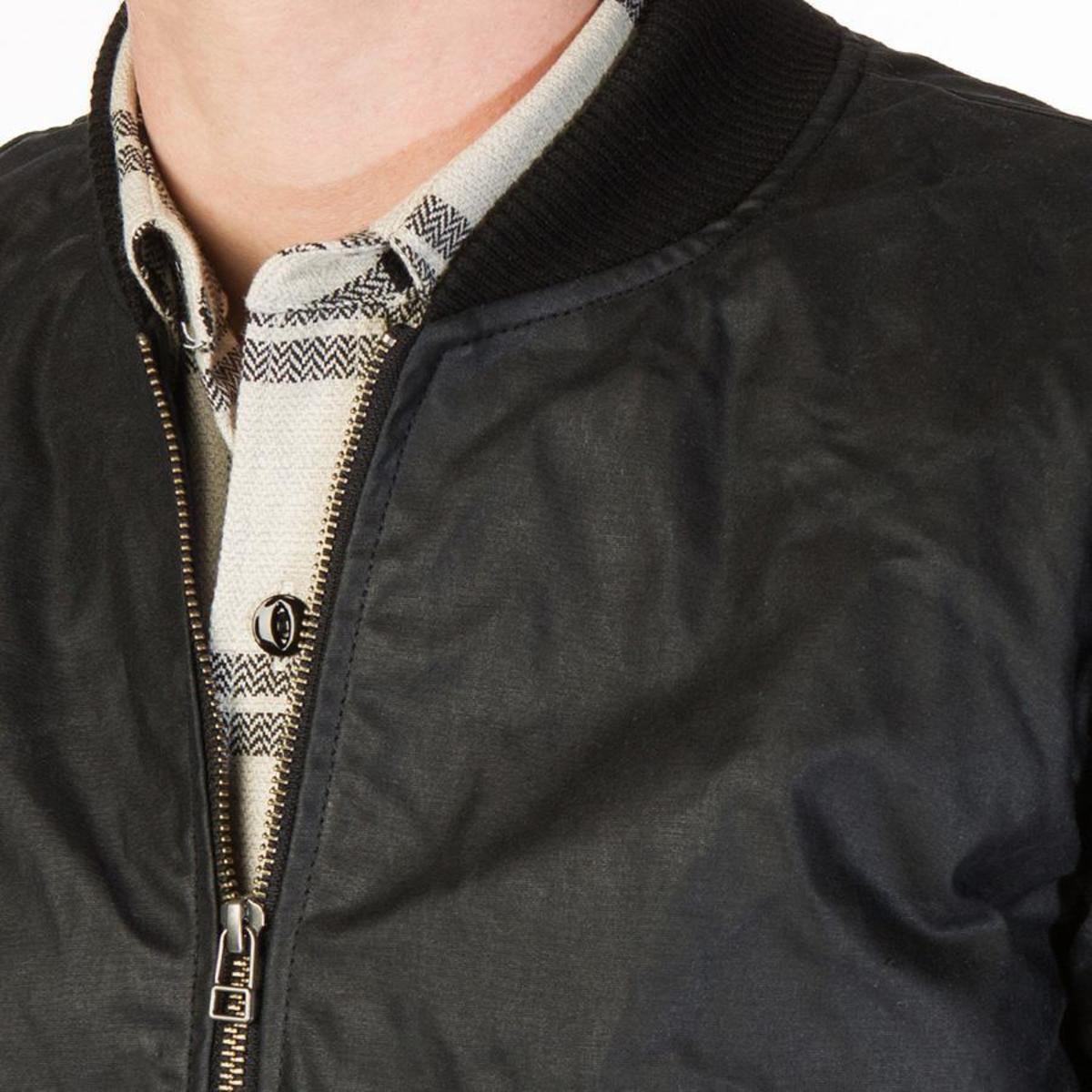 ジャケット・アウター GDC 3Years StadiumJacket 3Sixteen Stadium Jacket - Black Waxed Canvas | Garmentory