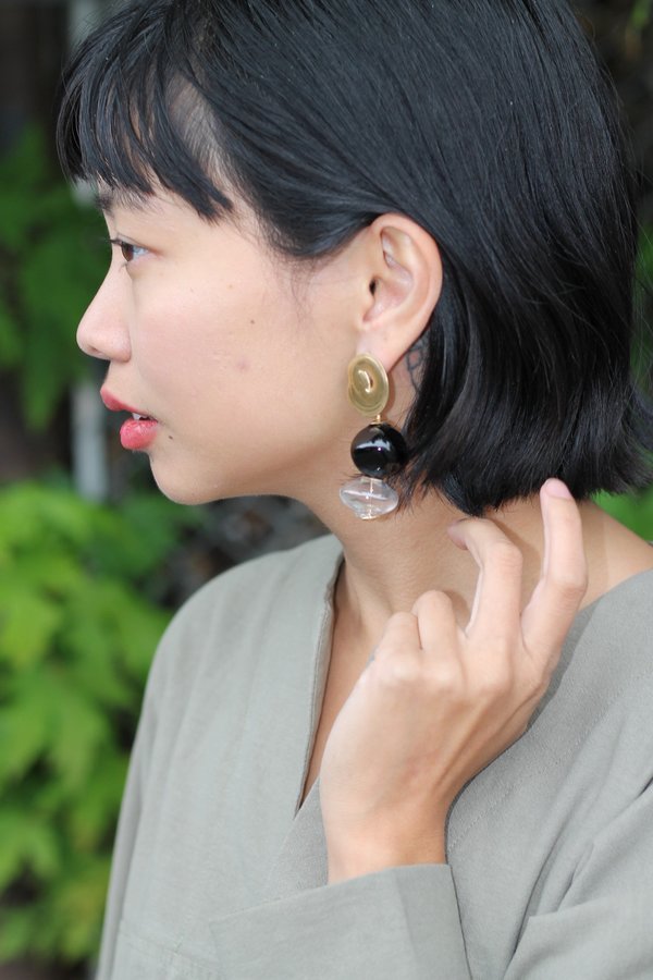 Leigh Miller Multi Short Gumdrop Earrings - Brass/Murano Glass