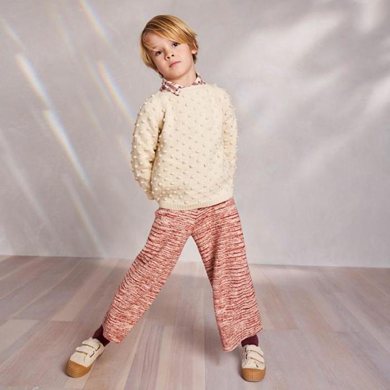 Misha & Puff Baby And Child Summer Popcorn Sweater String Cream  