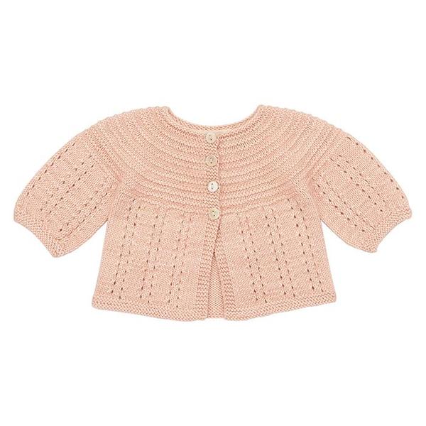 Misha & Puff Baby Pram Cardigan Faded Rose Pink | Garmentory