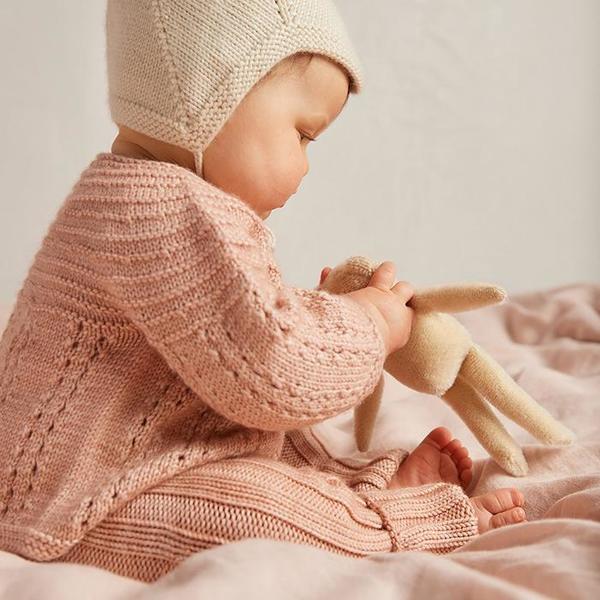 Misha & Puff Baby Pram Cardigan Faded Rose Pink | Garmentory