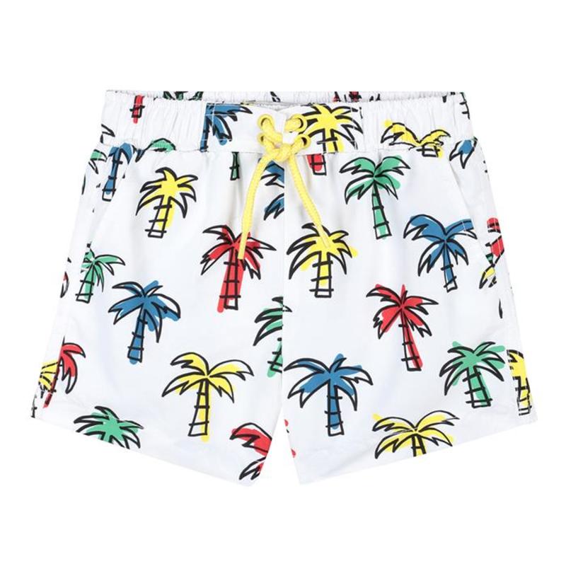kids Stella McCartney Baby Swim Palm Print Shorts