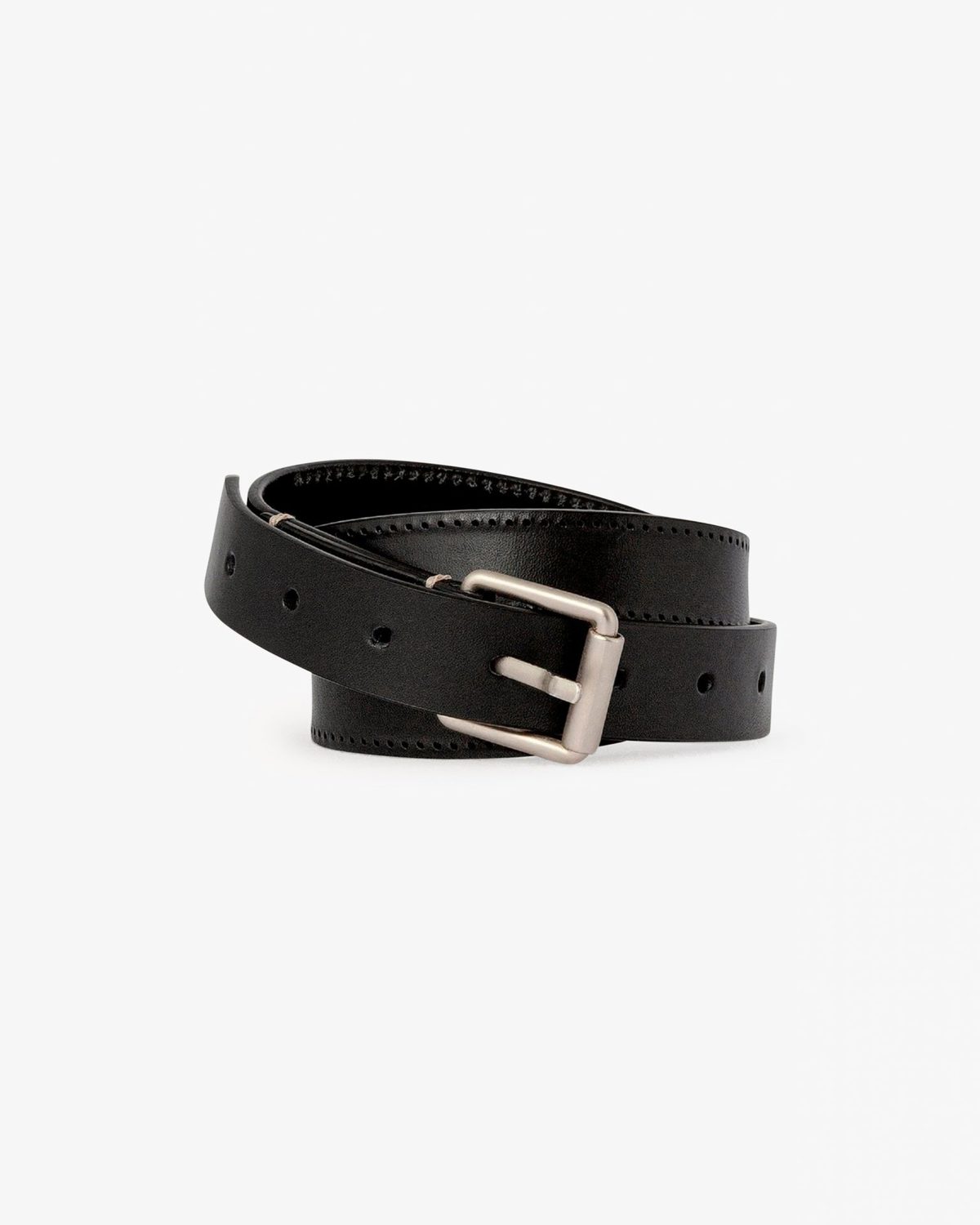 Lemaire Reversed Thin 2.5cm Belt - black | Garmentory