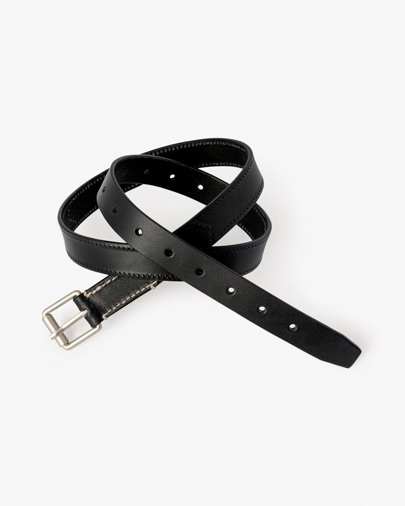 Lemaire Reversed Thin 2.5cm Belt - black | Garmentory