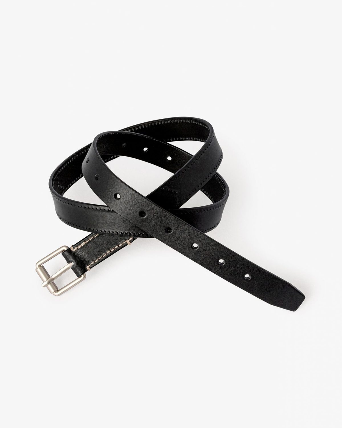 Lemaire Reversed Thin 2.5cm Belt - black | Garmentory