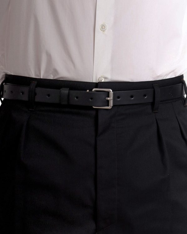 Lemaire Reversed Thin 2.5cm Belt - black | Garmentory