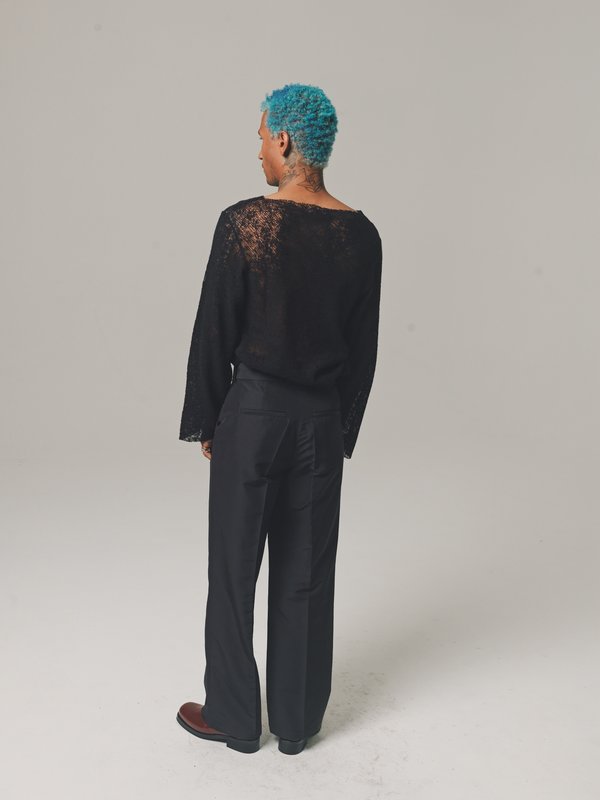 Our Legacy Recycled Poly High Top Chino Trouser - Black | Garmentory