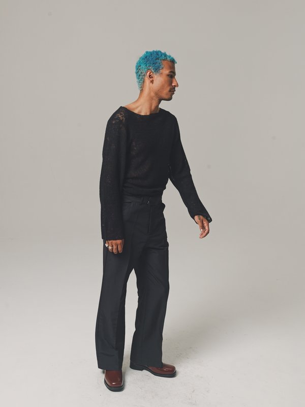 Our Legacy Recycled Poly High Top Chino Trouser - Black | Garmentory