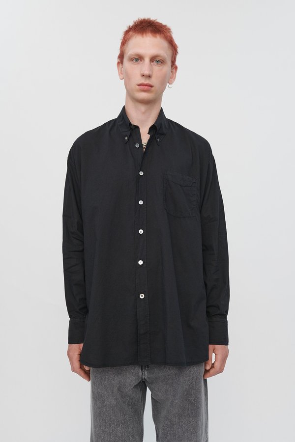 Our Legacy Voile Cotton Borrowed BD Shirt - Black | Garmentory Our Legacy Voile Cotton Borrowed BD Shirt - Black | Garmentory