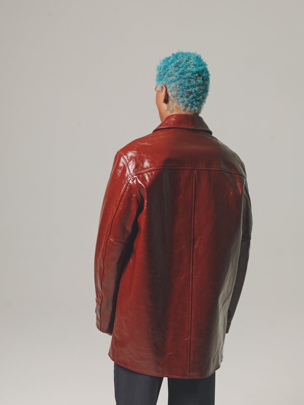 Our Legacy Cowhide Leather Buta Coat - Oxblood | Garmentory