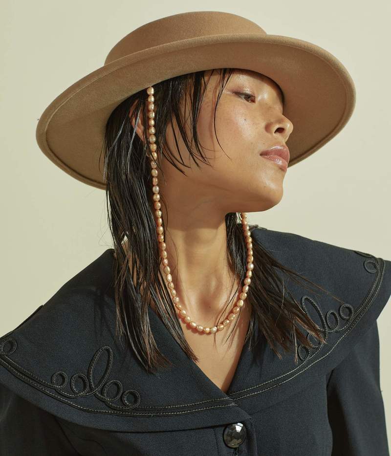 Clyde Oyster Hat - Pearl Sand