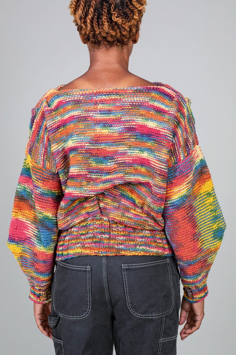 Anntian Hand-knit Sweaty Short Long sleeves Multicolor Garmentory