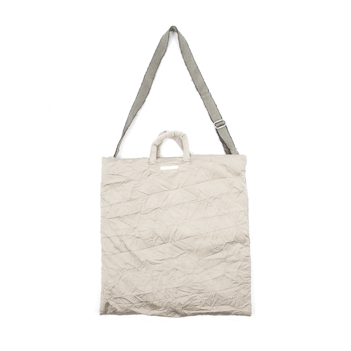 Our Legacy CRUSHED TAFFETA BIG PILLOW TOTE - BEIGE | Garmentory