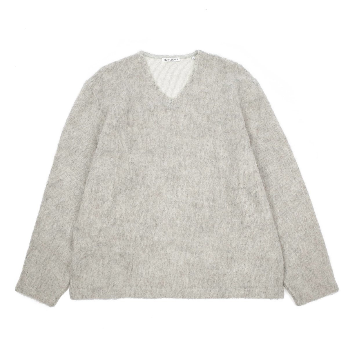 トップス our legacy double lock sweat grey alpaca Our Legacy - Double Lock U Neck Ash Grey Alpaca