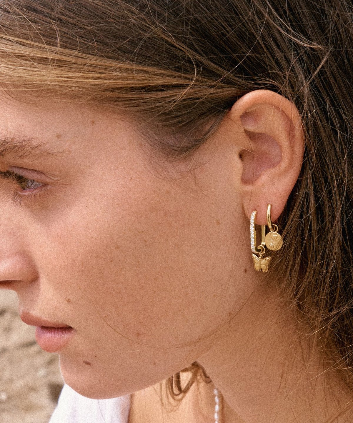 WILHELMINA GARCIA Gold Yin Yang Hoop Earrings | Garmentory