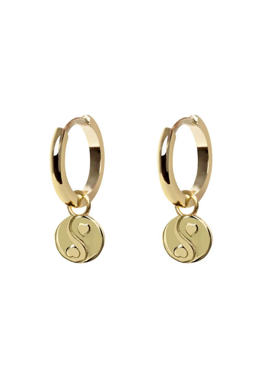 【WILHELMINA GARCIA】 GOLD YIN/YANG EARRING BLACK Gold Yin Yang Earring – Wilhelmina Garcia
