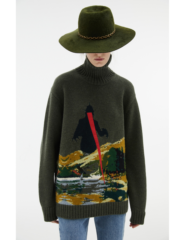 Undercover Roll Neck Godzilla Sweater 