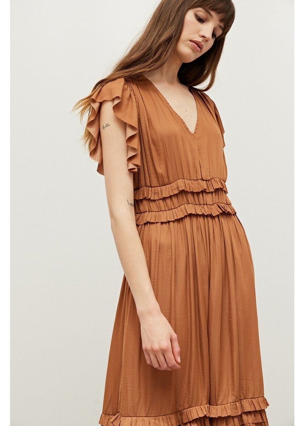knee length dresses for ladies Ochre Midi Dress – Tassel main image 1