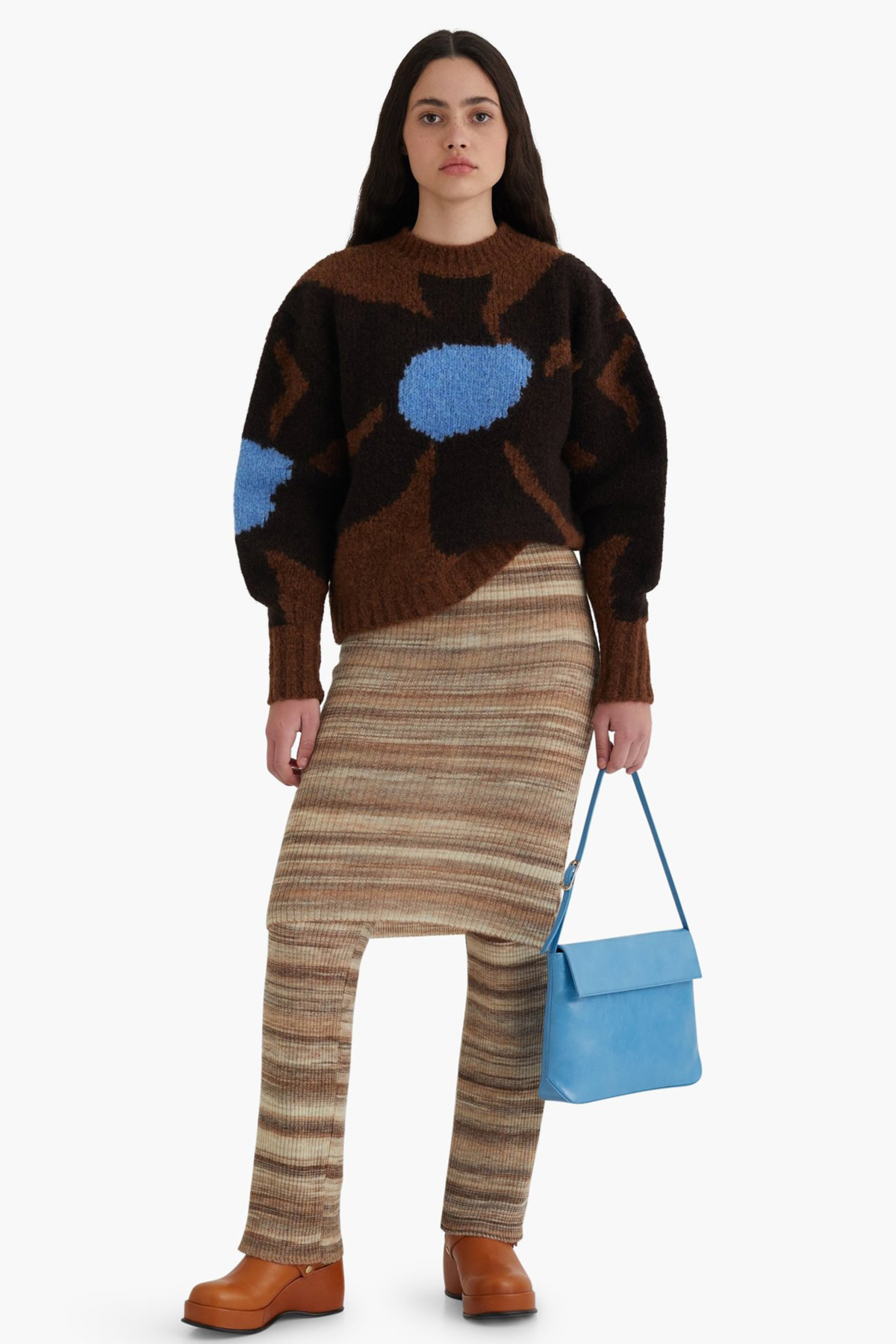 Paloma Wool Hana Sweater - Dark Brown/Blue | Garmentory