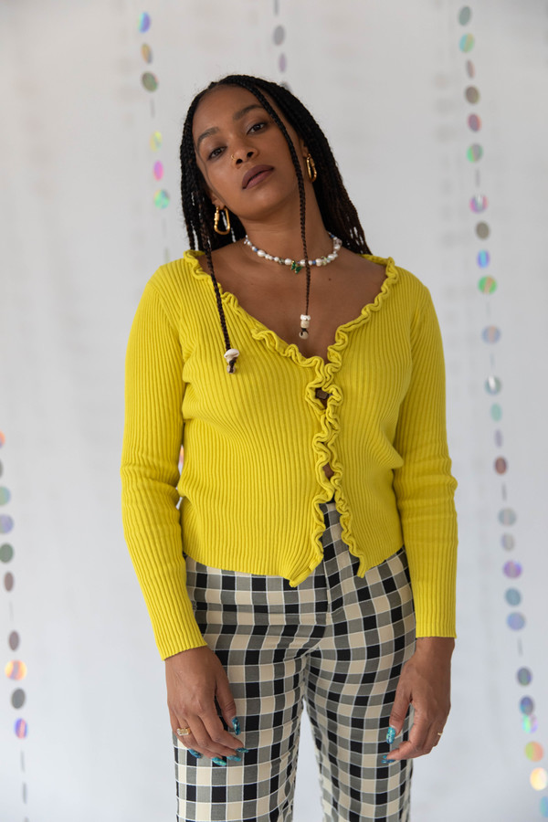 Find Me Now Charlie Ruffle Knit Top 