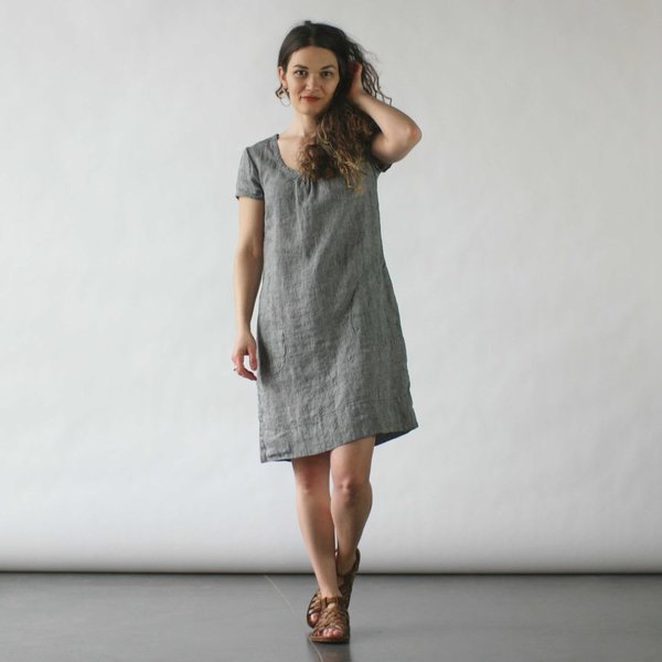 women's linen tunic dress Women's Linen Tunic Dress