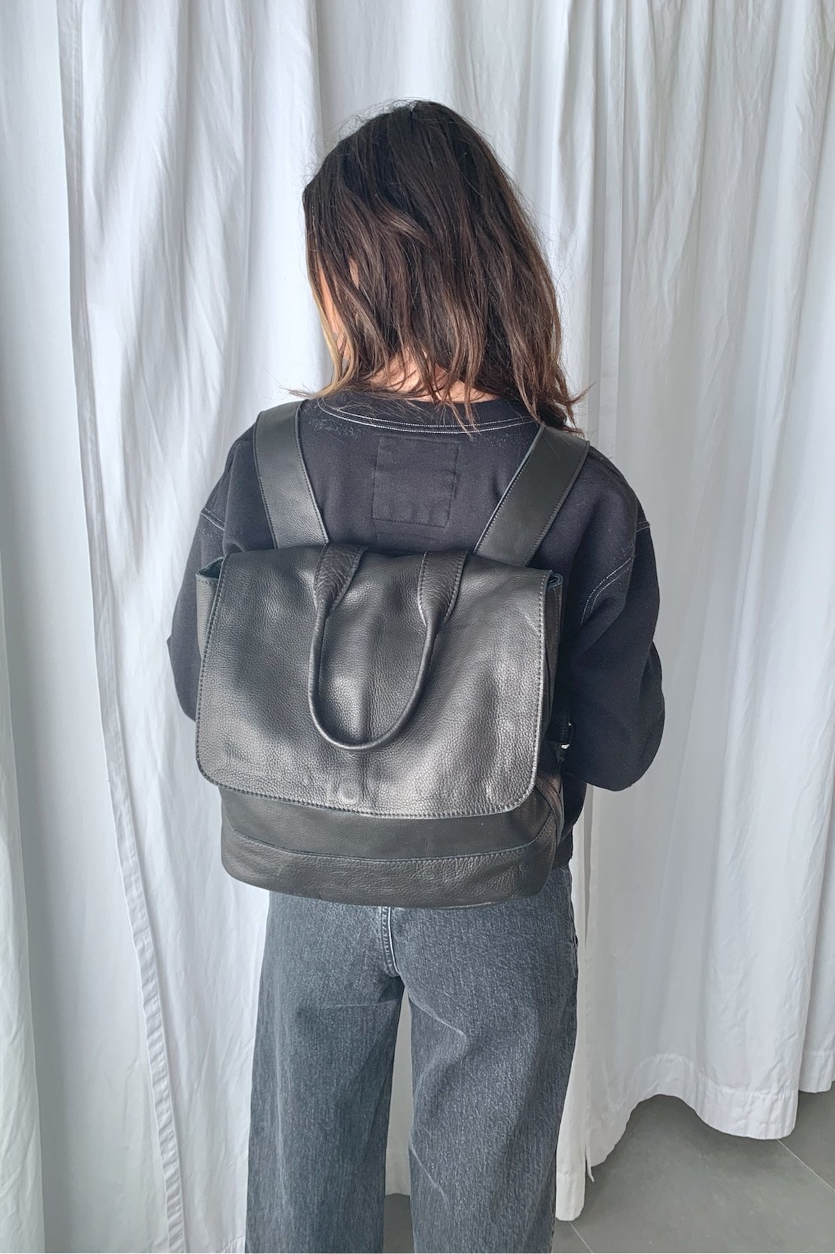 Clyde Room Leather Backpack Clyde Leather Room Backpack - Black | Garmentory main image 2