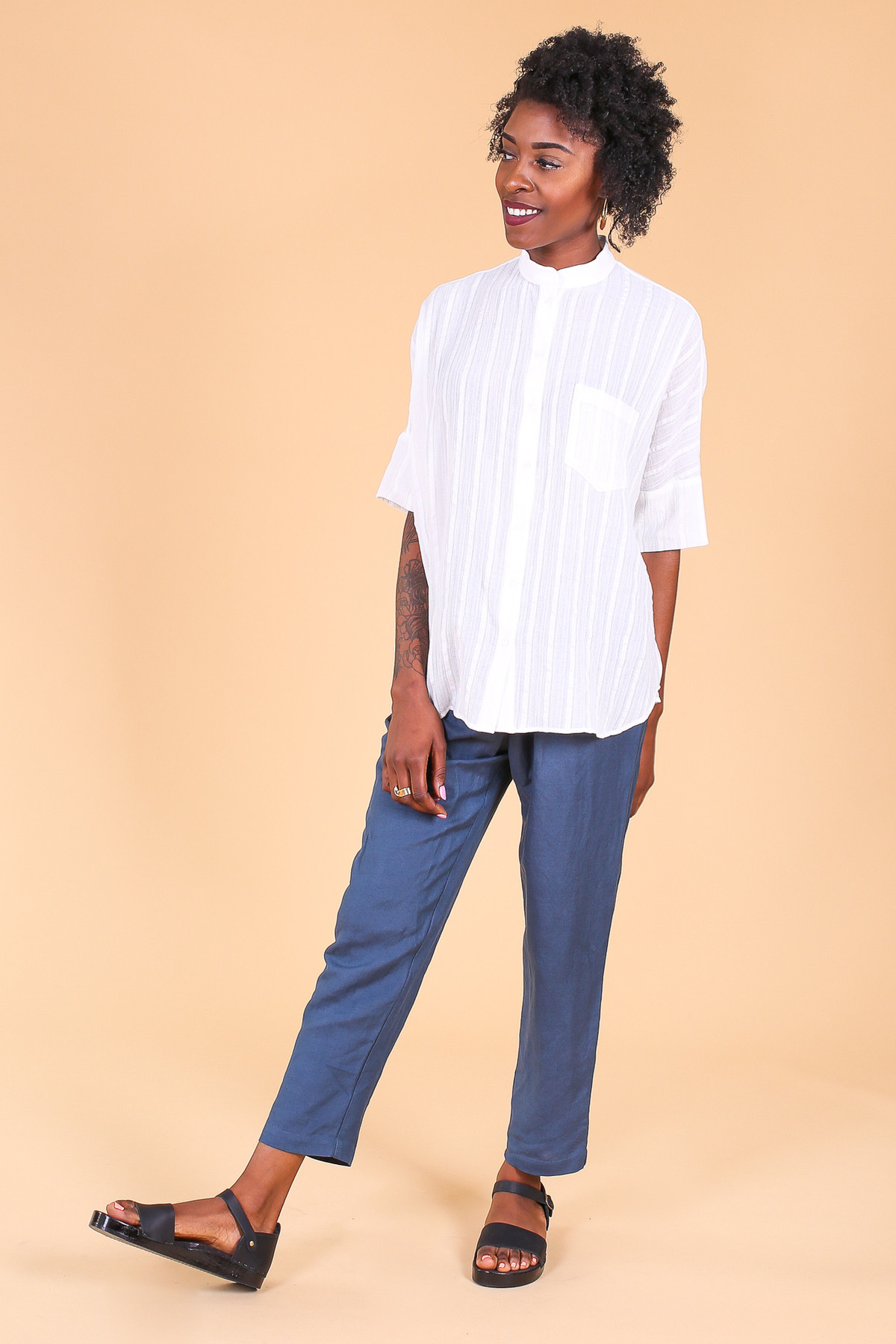 ＜Steven Alan＞ STAND COLLAR COVERALL Steven Alan（スティーブンアラン）の「＜Steven Alan＞ 8WALE