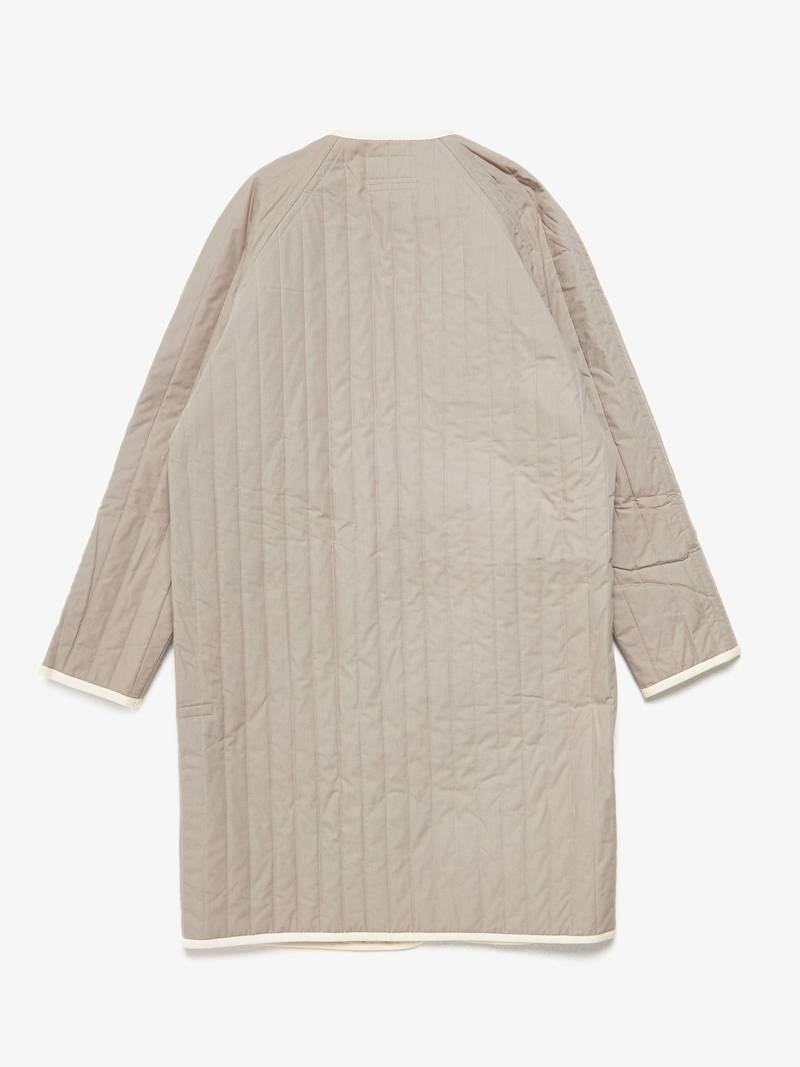 Pre-Loved] NINA DONIS M Gray And Beige Asian Style Cotton Coat