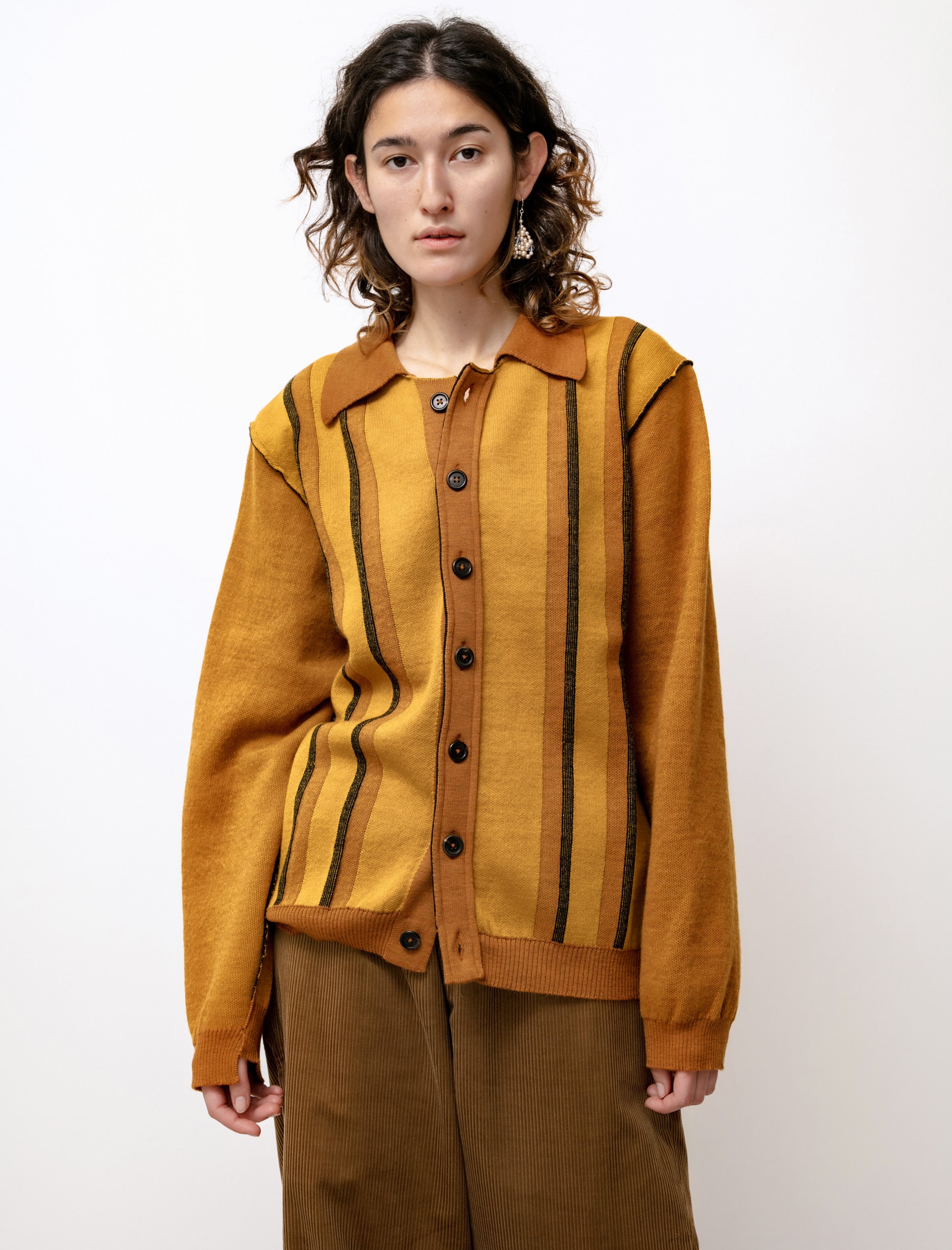 Camiel Fortgens 70's Cardigan Wool - Yellow Brown | Garmentory