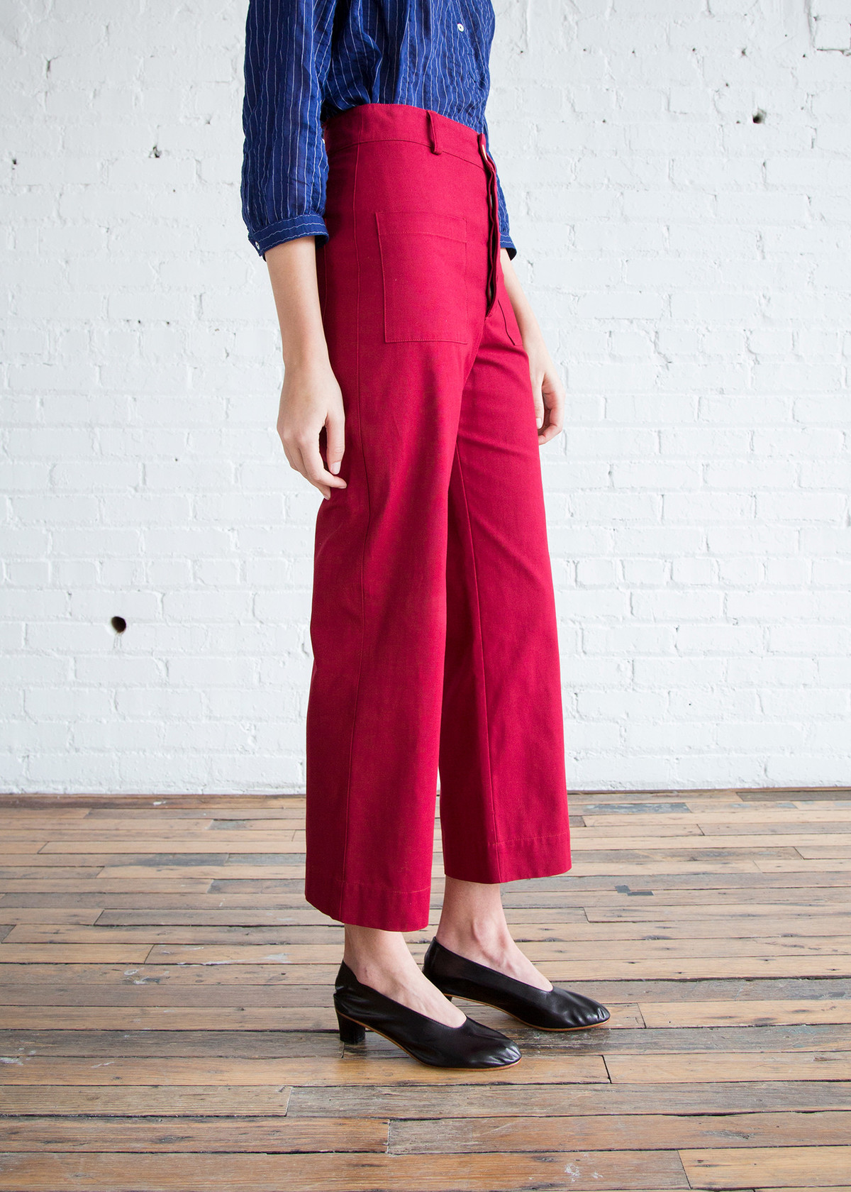 Horses Atelier High-Waisted Trouser Red Organic - Image 2 of 4