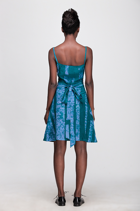 Osei-Duro Ovil Wrap Dress in Teal Parallel Osei-Duro Ovil Wrap Dress in Teal Parallel