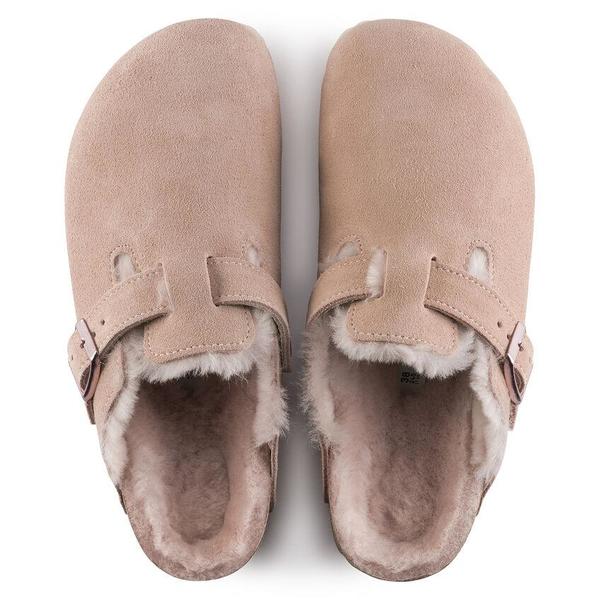 Birkenstock Boston Shearling Light Grey Birkenstocks Birkenstock