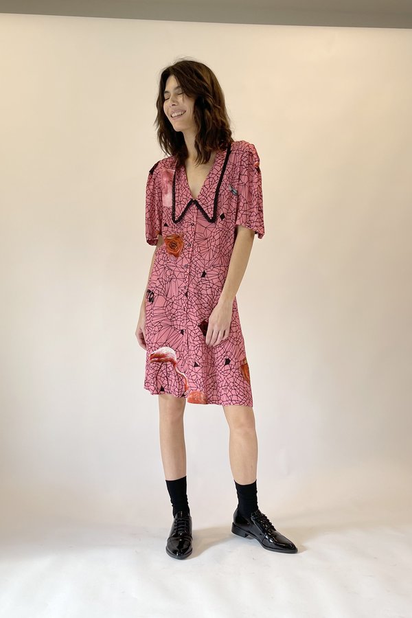 Salasai Star Crossed Lovers Dress - Punch Print