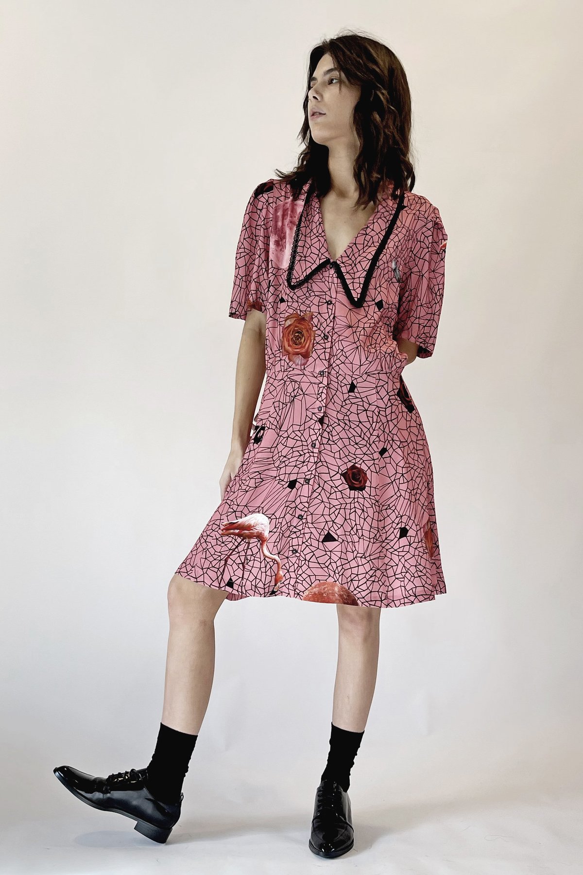 Salasai Star Crossed Lovers Dress - Punch Print - Image 2 of 4