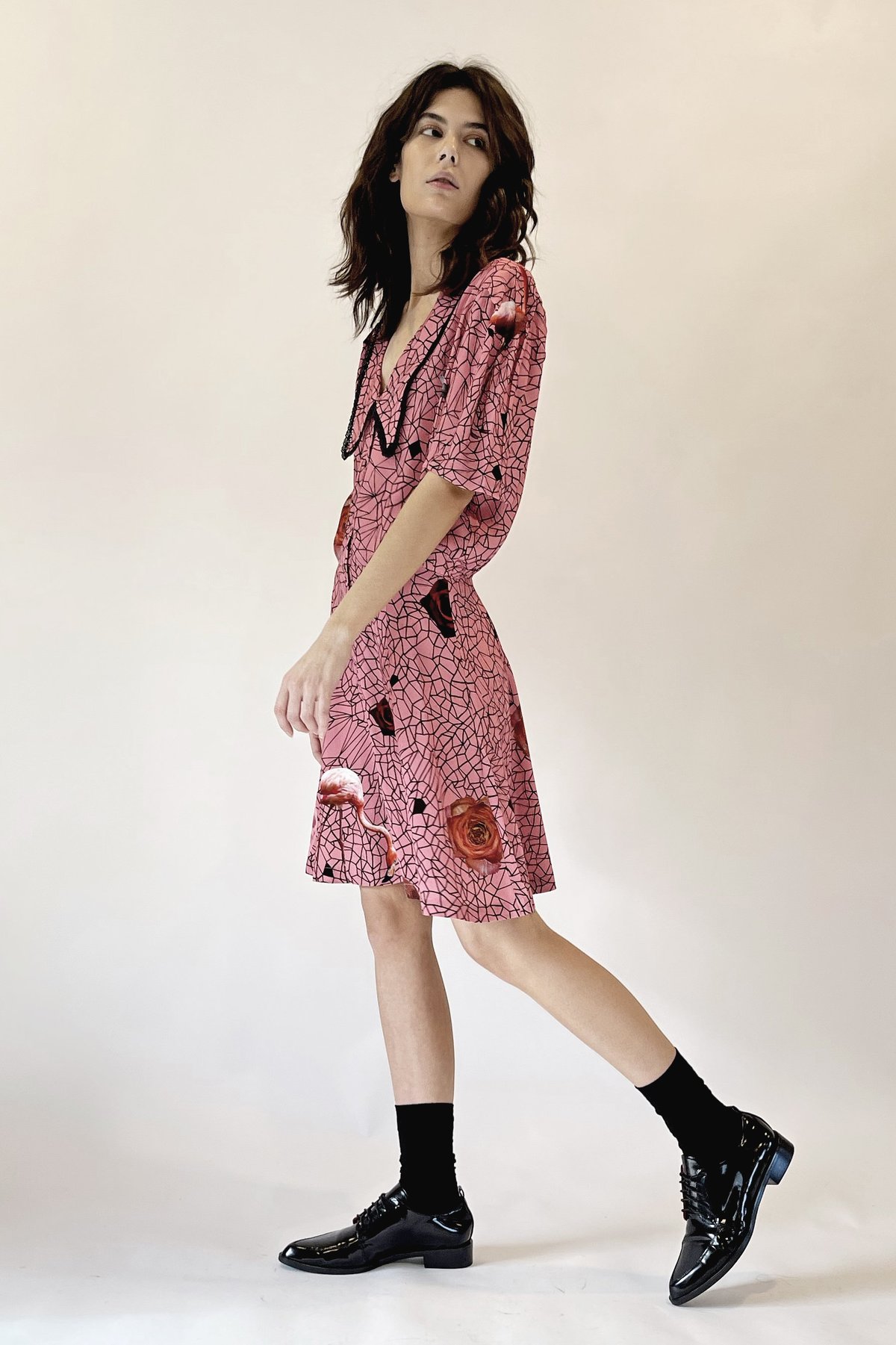 Salasai Star Crossed Lovers Dress - Punch Print - Image 3 of 4